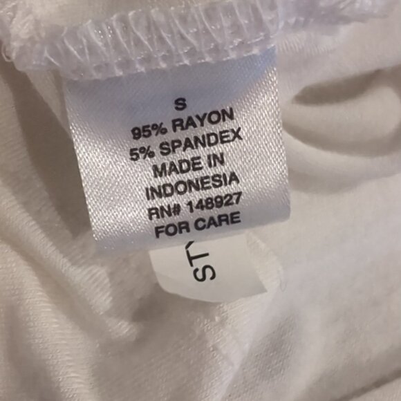 3/$20 Glitz Cold Shoulder Tshirt Blouse Scoop Neck Ruffle Flutter Sleeve Top - Picture 9 of 9